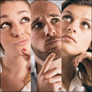 collage of people considering why they should repair a windshield chip